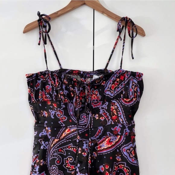 Danielle Bernstein Pull On Paisley Jumper Jumpsuit WeWoreWhat Revolve Sh… - Picture 3 of 8
